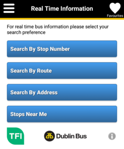 バスのアプリの画面